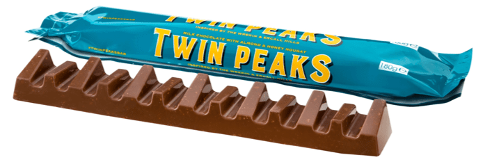 Bar coklat Twin Peaks mempunyai bukit yang landai dan bukannya puncak segi tiga seperti Toblerone selepas pertempuran undang-undang