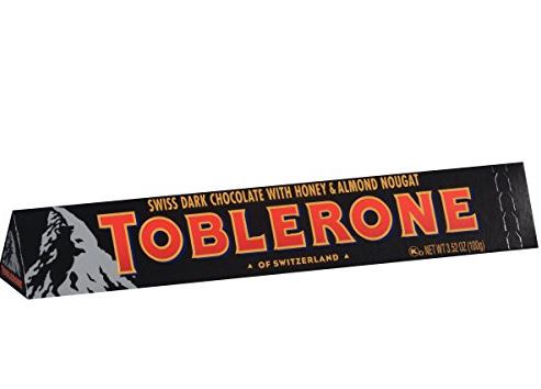 Toblerone juga mempunyai versi coklat gelap barnya yang terkenal, yang ditiru oleh Poundland